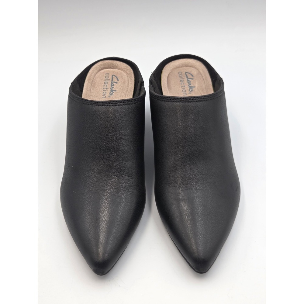 Clarks Women's Ellanie Pace Black Leather Comfort Size 9 EUC No Box Classic - Picture 2 of 11